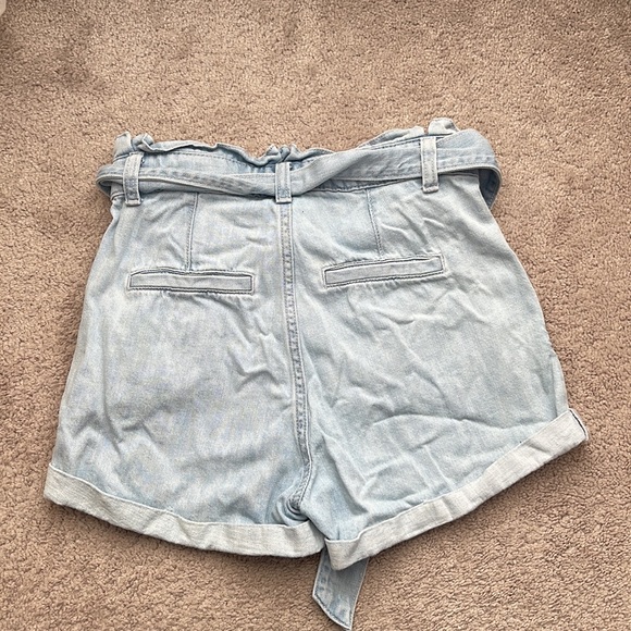 Express High Waisted Jean Shorts with Tie - Picture 3 of 5